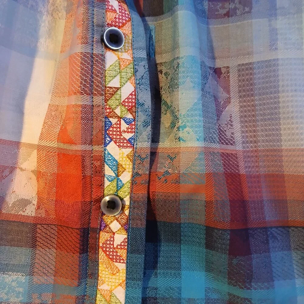 Robert Graham Sint Maarten Men's  Long Sleeve  Button Down SZ L EUC - Picture 9 of 11